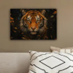 Bladeren - Tijger - Oranje canvas 2cm klein -sfeer3