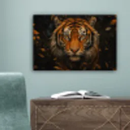 Bladeren - Tijger - Oranje canvas 2cm klein -sfeer4