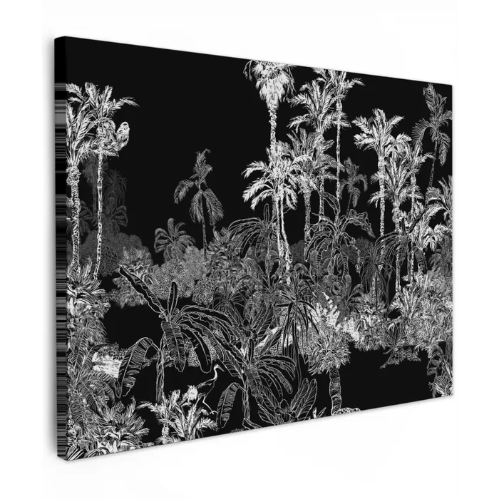 Bladeren - Inductie beschermer - Bomen - Inductie mat - Jungle canvas 2cm klein -z3d