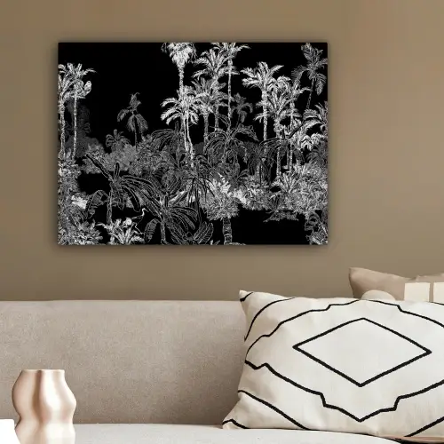 Bladeren - Inductie beschermer - Bomen - Inductie mat - Jungle canvas 2cm klein -sfeer3