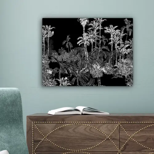 Bladeren - Inductie beschermer - Bomen - Inductie mat - Jungle canvas 2cm klein -sfeer4