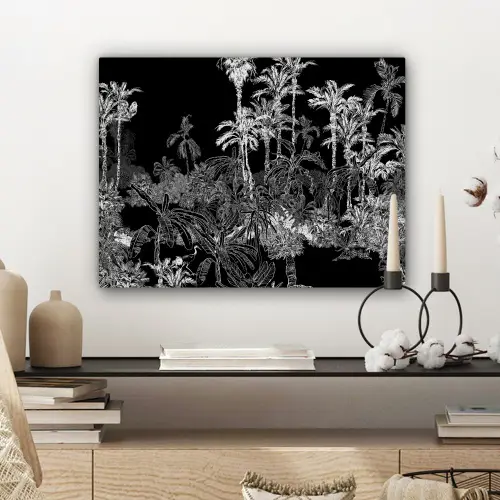 Bladeren - Inductie beschermer - Bomen - Inductie mat - Jungle canvas 2cm klein -sfeer6