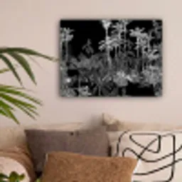 Bladeren -  Inductie beschermer - Bomen - Inductie mat - Jungle canvas 2cm klein -sfeer1