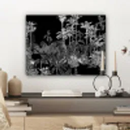 Bladeren -  Inductie beschermer - Bomen - Inductie mat - Jungle canvas 2cm klein -sfeer6