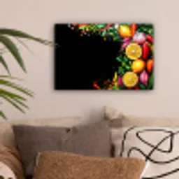 Citroenen - Peper - Kruiden - Graffiti - Verf - Abstract canvas 2cm klein -sfeer1