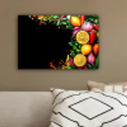 Citroenen - Peper - Kruiden - Graffiti - Verf - Abstract canvas 2cm klein -sfeer3