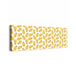 Citroenen - Wit - Bloemen - Patroon canvas 2cm klein 828 -z3d