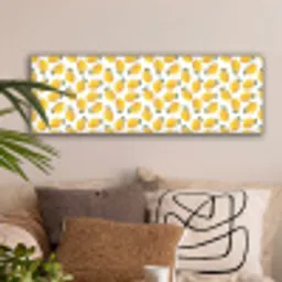 Citroenen - Wit - Bloemen - Patroon canvas 2cm klein 828 -sfeer1