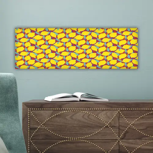 Citroenen - Geel - Stippen - Oranje canvas 2cm klein 828 -sfeer4