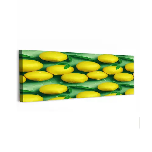 Citroenen - Geel - Groen - Druppels canvas 2cm klein 828 -z3d