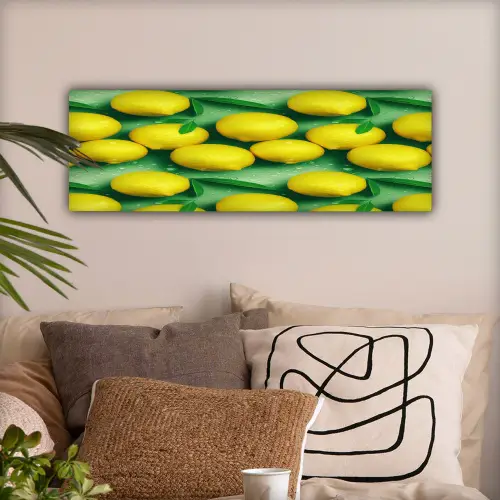 Citroenen - Geel - Groen - Druppels canvas 2cm klein 828 -sfeer1
