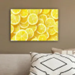 Citroenen - Geel - Zomers - levendig canvas 2cm klein -sfeer3