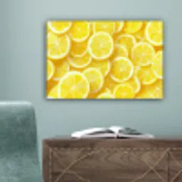 Citroenen - Geel - Zomers - levendig canvas 2cm klein -sfeer4