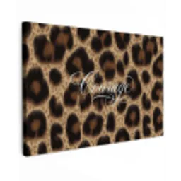 Luipaardprint - Bruin - Courage - Sierlijk canvas 2cm klein -z3d