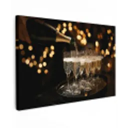 Lichtjes - Champagne - Dienblad - Glazen canvas 2cm klein -z3d