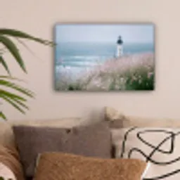 Vuurtoren - Klif - Zee - Bloemen canvas 2cm klein -sfeer1