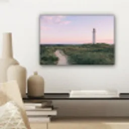 Vuurtoren - Duinlandschap - Zee canvas 2cm klein -sfeer6