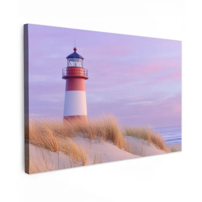 Vuurtoren - Duinen - Zonsondergang canvas 2cm klein -z3d