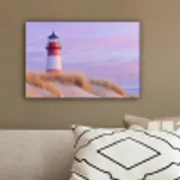 Vuurtoren - Duinen - Zonsondergang canvas 2cm klein -sfeer3