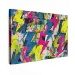 Bliksemschichten - Patroon - Marmer - Kleuren canvas 2cm klein -z3d