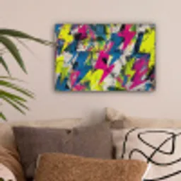 Bliksemschichten - Patroon - Marmer - Kleuren canvas 2cm klein -sfeer1