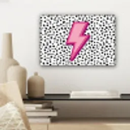 Bliksem - Roze - Stippen canvas 2cm klein -sfeer6