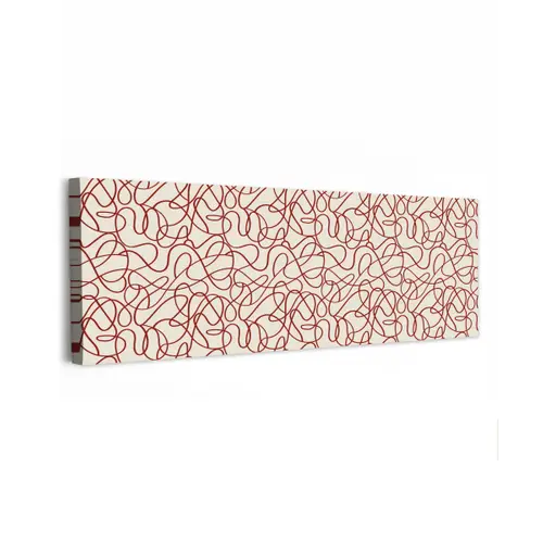 Lijnen - Abstract - Rood - Beige canvas 2cm klein 828 -z3d