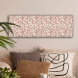 Lijnen - Abstract - Rood - Beige canvas 2cm klein 828 -sfeer1