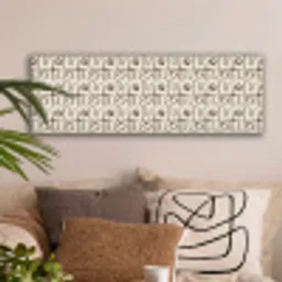 Lijnen - Beige - Patroon - Donkerbruin canvas 2cm klein 828 -sfeer1