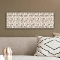 Lijnen - Beige - Patroon - Donkerbruin canvas 2cm klein 828 -sfeer3