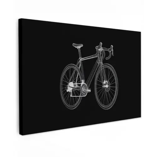 Lijnen - Illustratie - Wit canvas 2cm klein -z3d