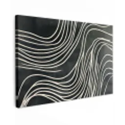 Lijnen - Patroon - Abstract - Wit canvas 2cm klein -z3d