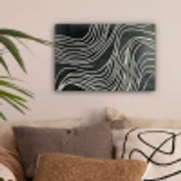 Lijnen - Patroon - Abstract - Wit canvas 2cm klein -sfeer1