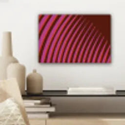 Lijnen - Rood - Beweging canvas 2cm klein -sfeer6