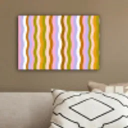 lijnen - Golven - Pastelkleuren - Patroon canvas 2cm klein -sfeer3