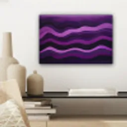 Lijnen - Golven - Paars - Abstract canvas 2cm klein -sfeer6