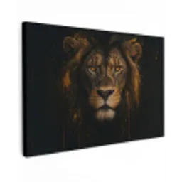 Leeuw - Goud - Druppels canvas 2cm klein -z3d