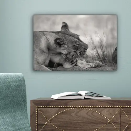 Leeuwin - Welp - Zwart canvas 2cm klein -sfeer4