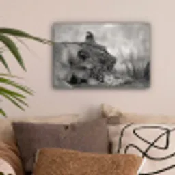 Leeuwin - Welp - Zwart canvas 2cm klein -sfeer1