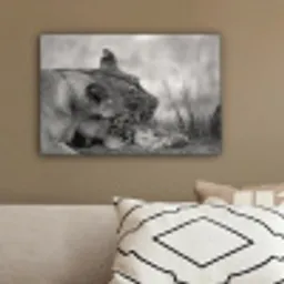 Leeuwin - Welp - Zwart canvas 2cm klein -sfeer3