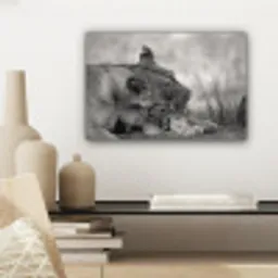 Leeuwin - Welp - Zwart canvas 2cm klein -sfeer6