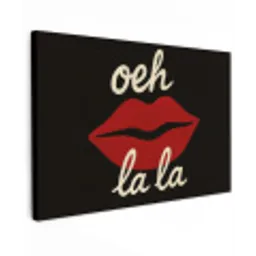 Lip - Rood - Quote canvas 2cm klein -z3d
