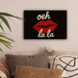 Lip - Rood - Quote canvas 2cm klein -sfeer1