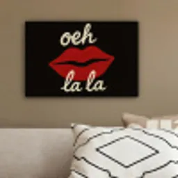 Lip - Rood - Quote canvas 2cm klein -sfeer3