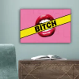 Lippen - Tekst - Kleurrijk canvas 2cm klein -sfeer4