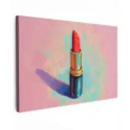 Lippenstift - Rood - Penseelstreken canvas 2cm klein -z3d