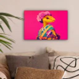 Hagedis - Bloemen - Roze - Kimono canvas 2cm klein -sfeer1