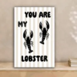 Lobster - Beige - Minimalistisch canvas 2cm klein -sfeer1
