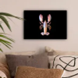 Kreeft - Roze - Zacht - Zwart canvas 2cm klein -sfeer1