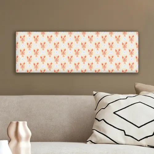 Zee - Kreeft - Blauw - Geel - Oranje canvas 2cm klein 828 -sfeer3
